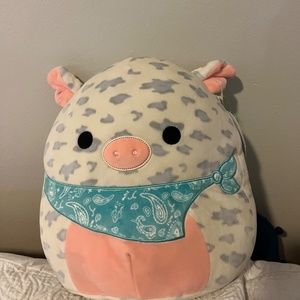 Rosie the Pig with blue bandana squishmallow easter collection - 12 inch in perf